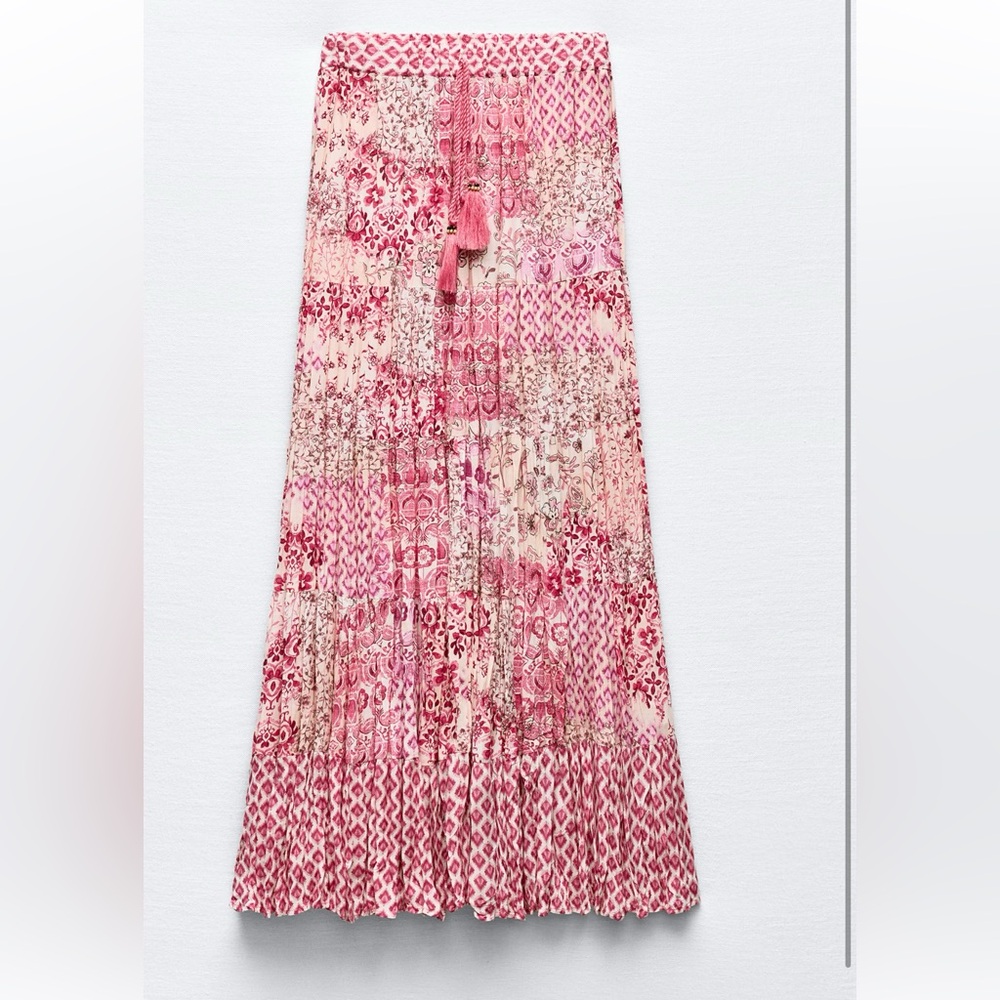 Floral Pink Maxi Skirt